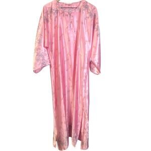 Oscar de la Renta Vintage Pink Label Light Pink Floral Kaftan Nightgown Sz M-L**